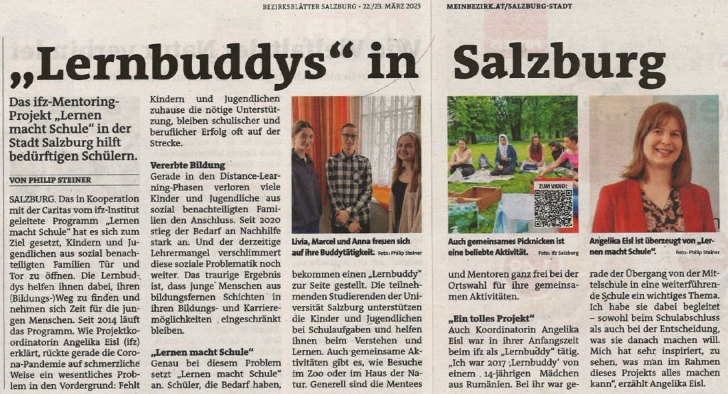 2023_03_22_Bezirksblätter Stadt Salzburg_Lernbuddys in Salzburg_Seite 16
