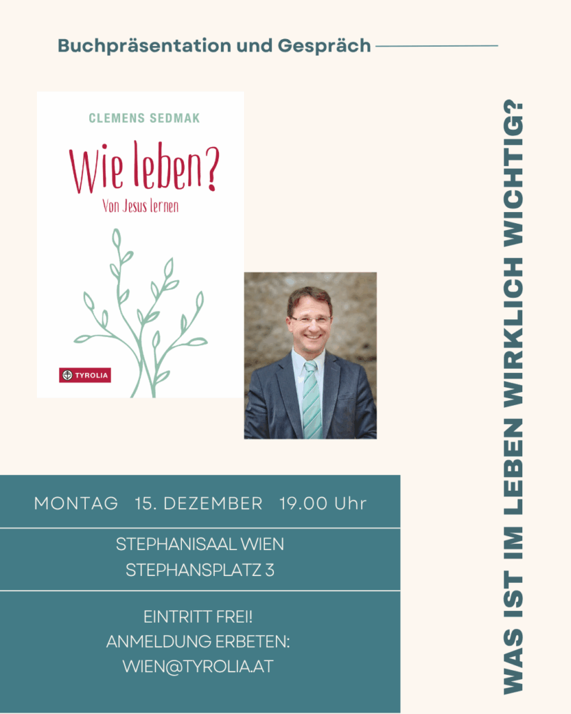 Buchpräsentation Wien Clemens Sedmak